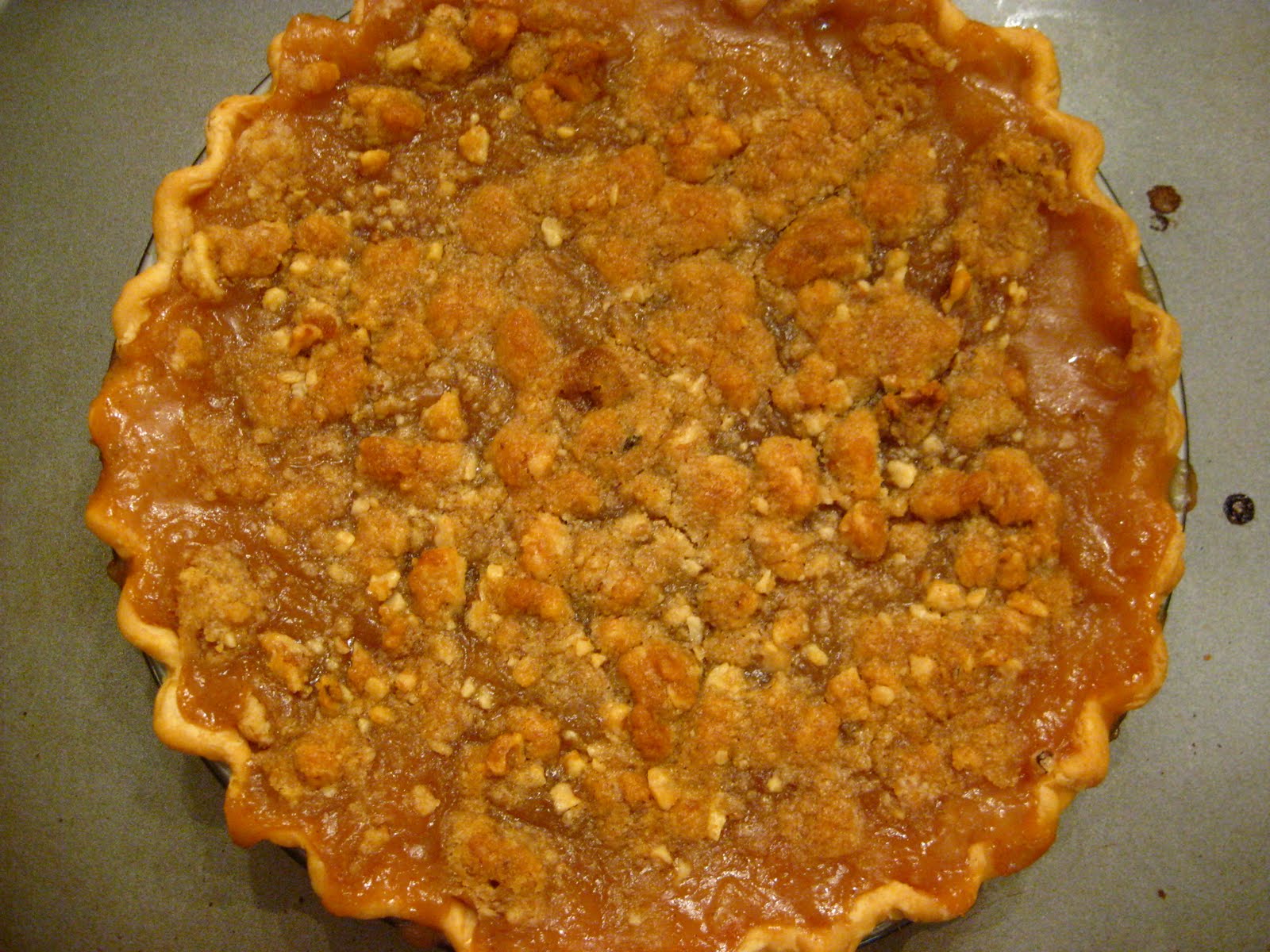 A Taste of Home Cooking Caramel Apple Walnut Pie
