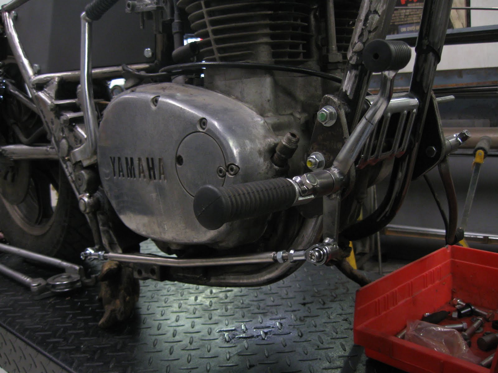 Grim Cycle Salvage... chops and parts, hombre. XS650 forward controls