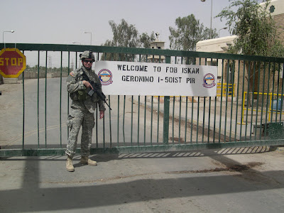 April 27, 2007. Front gate, FOB Iskan, Iraq