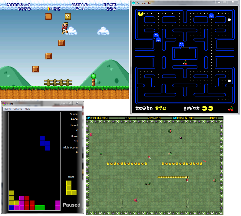 Game classics! Pacman Pong Tetris Snake (AIO) - Download Game House ...