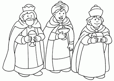 El rincon de la infancia: ♥ Dibujos de los tres Reyes Magos para pintar ♥