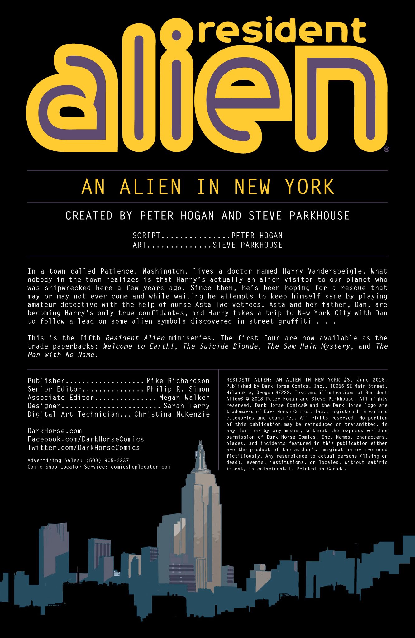 Read online Resident Alien: An Alien in New York comic -  Issue #3 - 2