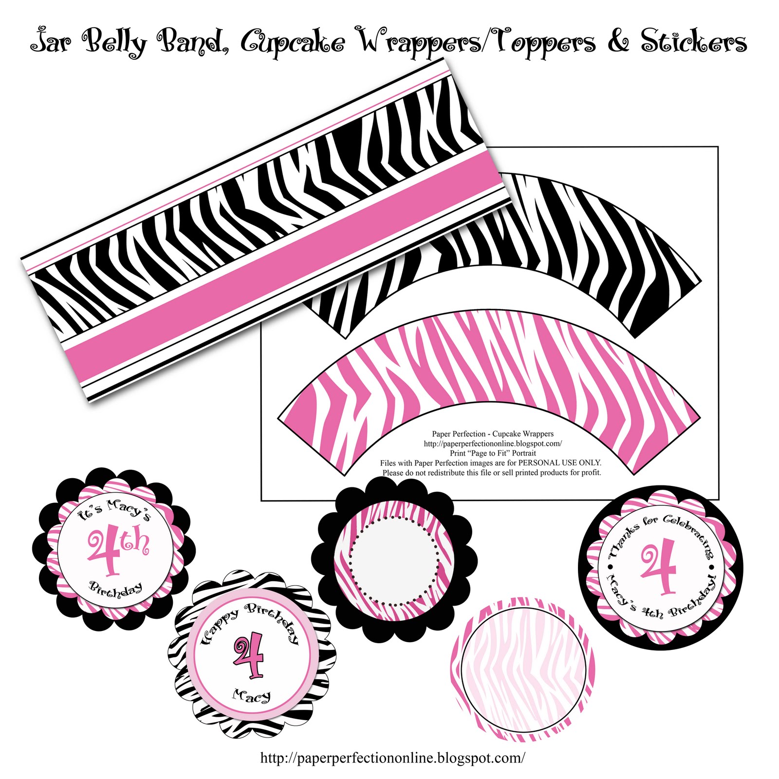 Paper Perfection Zebra Print Party Printables paper-perfection-zebra-print-party-printables