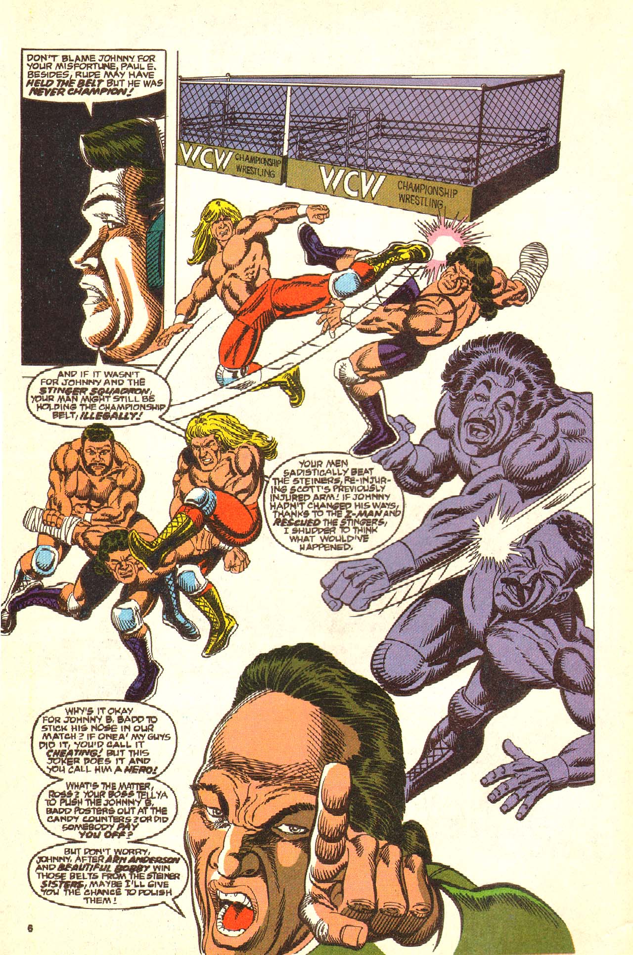 Read online WCW World Championship Wrestling comic -  Issue #6 - 8