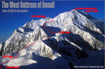 West Buttress Route Map