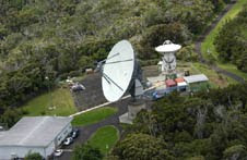 A radio telescope at the Kokee Park Geophysical Observatory