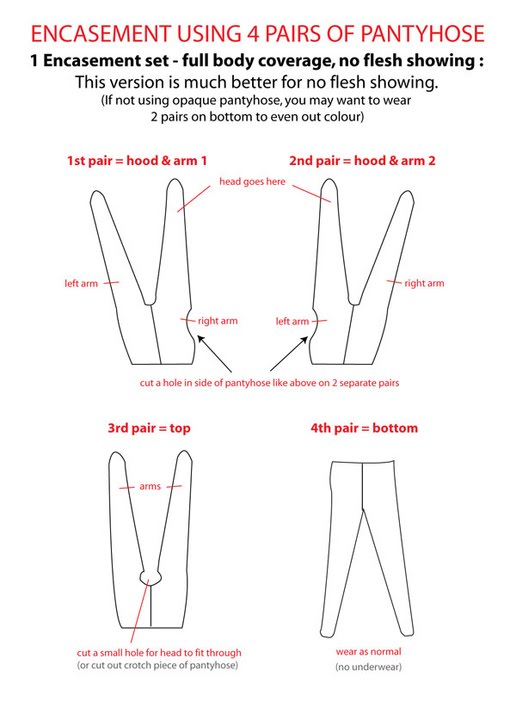 Pantyhose Encasement Instructions