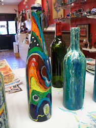 bottle wine painting bottles paintings glass paint painted festival acrylic jenkins morning empty crafts jars diy susan easy hand glasses