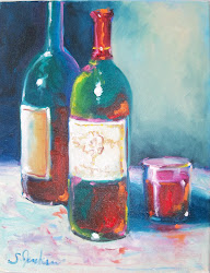 wine bottles paintings festival jenkins morning susan