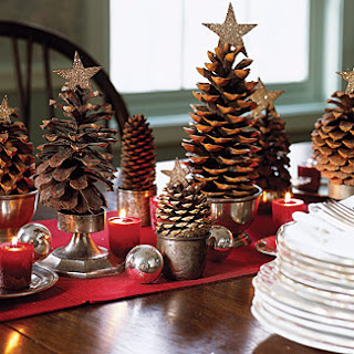 Christmas decoration pinecone miniature trees fb