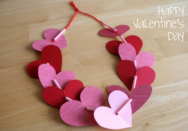 Preschool Crafts for Kids*: Valentine&amp;#39;s Day Heart Necklace Preschool Craft