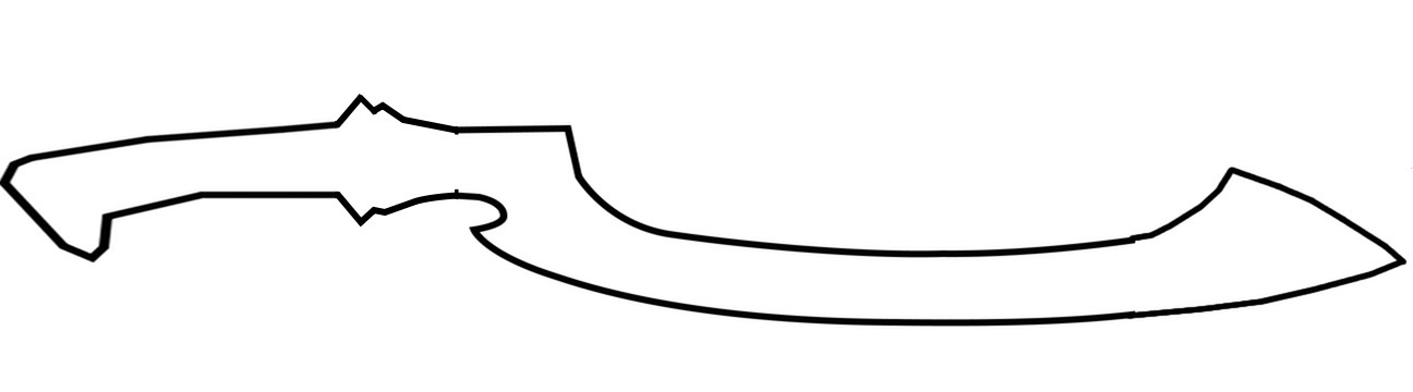 Как нарисовать нож мачете