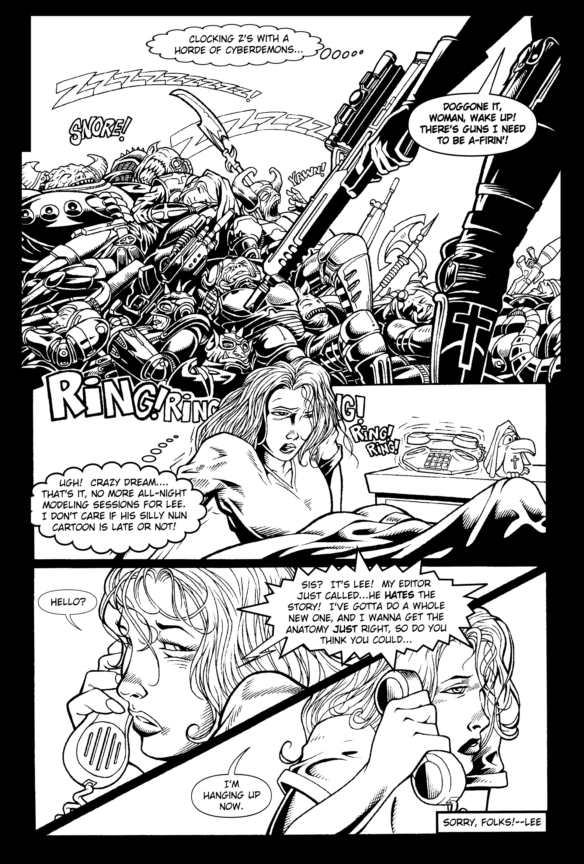 Read online Warrior Nun: Black & White comic -  Issue #8 - 24