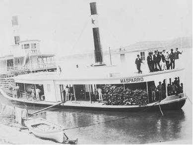 El vapor Masparro, en el puerto de Ciudad Bolìvar a comienzos del siglo XX