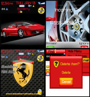 Los Mejores Smartphones: Tema Ferrari para BlackBerry 8100