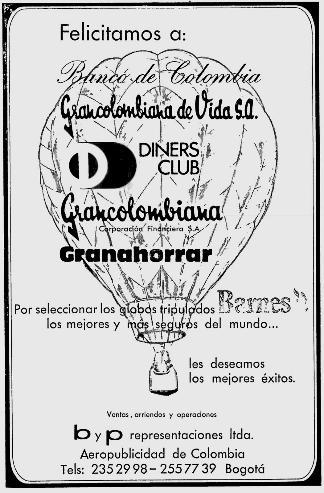 PUBLICIDAD COLOMBIANA ANTIGUA Banco de Colombia, Aseguradora