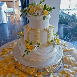 cake yellow cakes weddings rose inspirations bride source flower