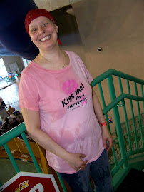 Some kid thought it would be funny to soak the cancer chick at Splash Bay Resort!