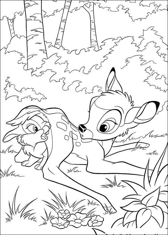 sonhando com cores bambi  disney  para colorir