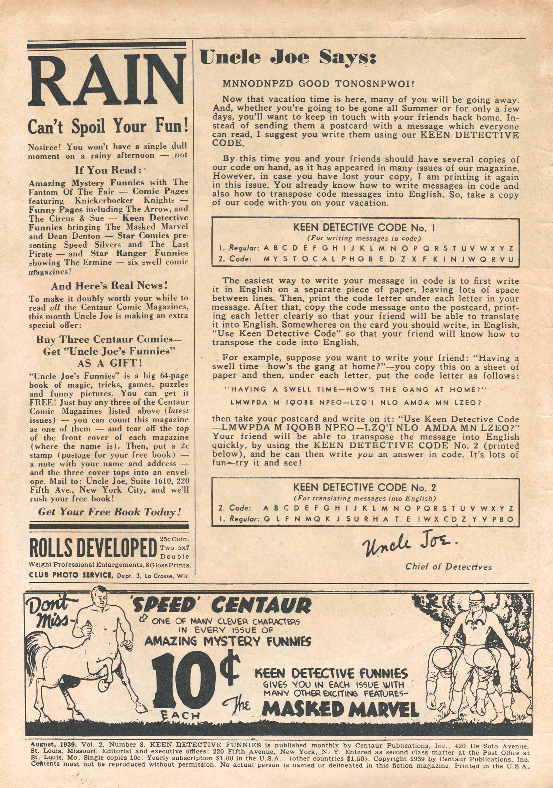 Read online Keen Detective Funnies comic -  Issue #12 - 2
