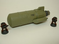 40k warhammer terrain buzz bomb rocket with launcher pulp mad science 25-28 mm