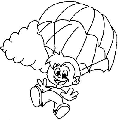 parachute coloring pages