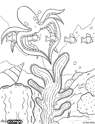 Underwater Coloring Pages - Mr. Octopus