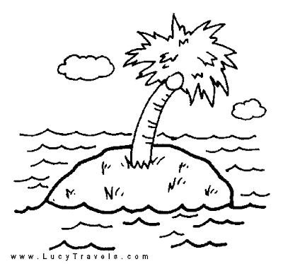 Coconut Beach Coloring Pages