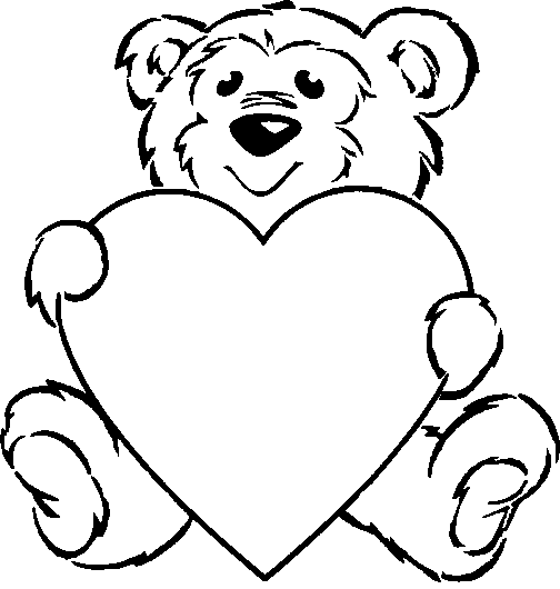 valentine bear coloring pages - photo #1