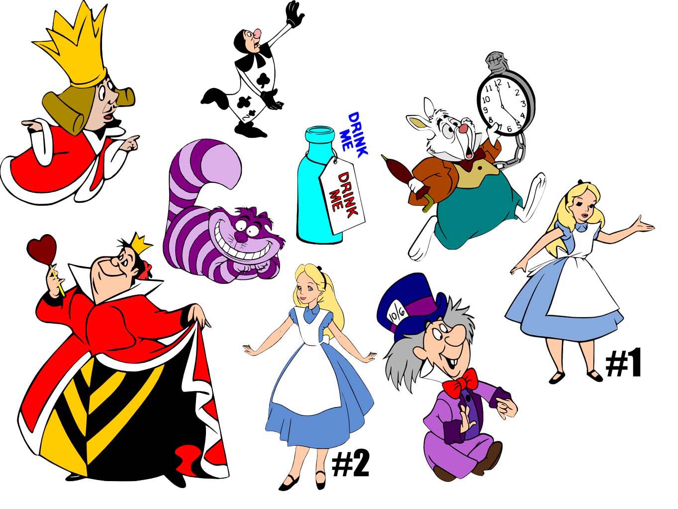 clipart alice in wonderland characters - photo #25