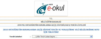 OGES Tercih listeleri yayınlandı OGES Tercih listeleri yayınlandı