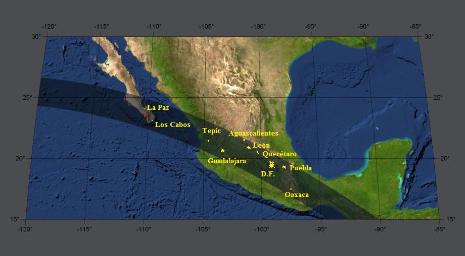 Resultado de imagen para eclipse de sol 11 de julio 1991