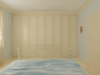 Детская спальня. 3D визуализация интерьера.