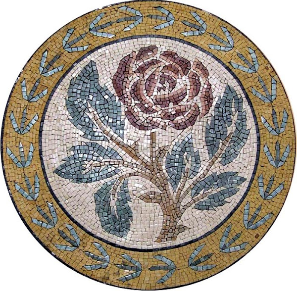 Mosaic Entryway Tile floor Incert 40"