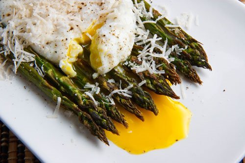 Roasted Asparagus with Poached Egg on Closet Cooking