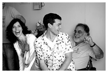 Maribel Verdú, Alden Ehrenreich y Francis Ford Copolla.