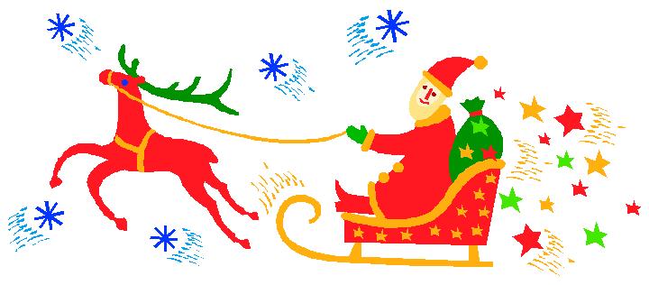 santa clipart with sleigh - photo #49