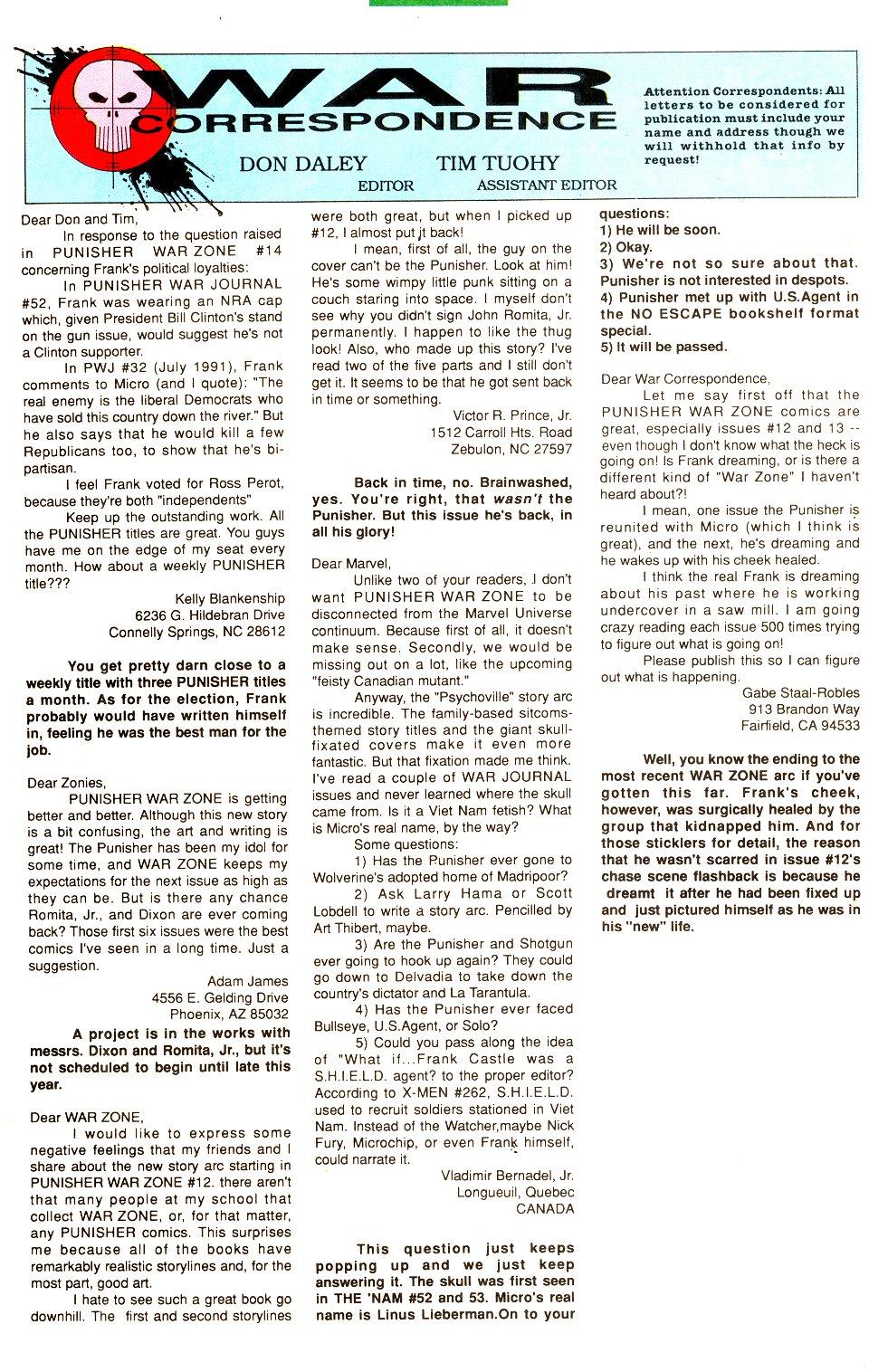 Read online The Punisher War Zone comic -  Issue #19 - 24