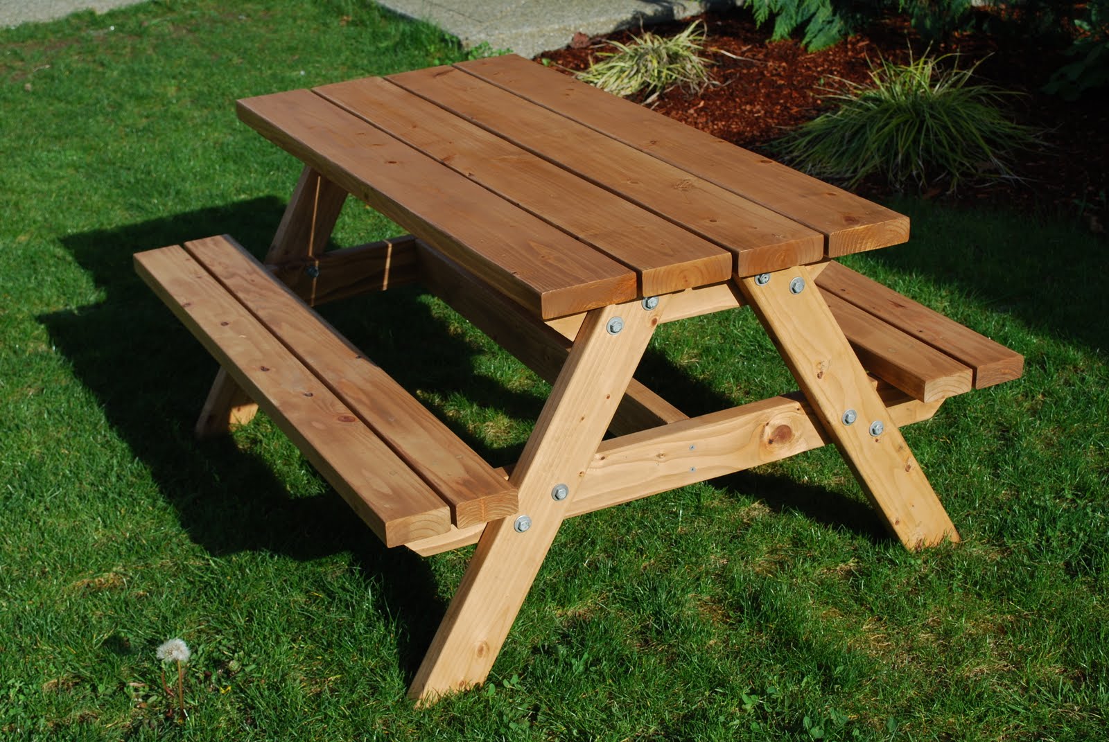 Wooden Picnic Tables The bigger kids picnic table