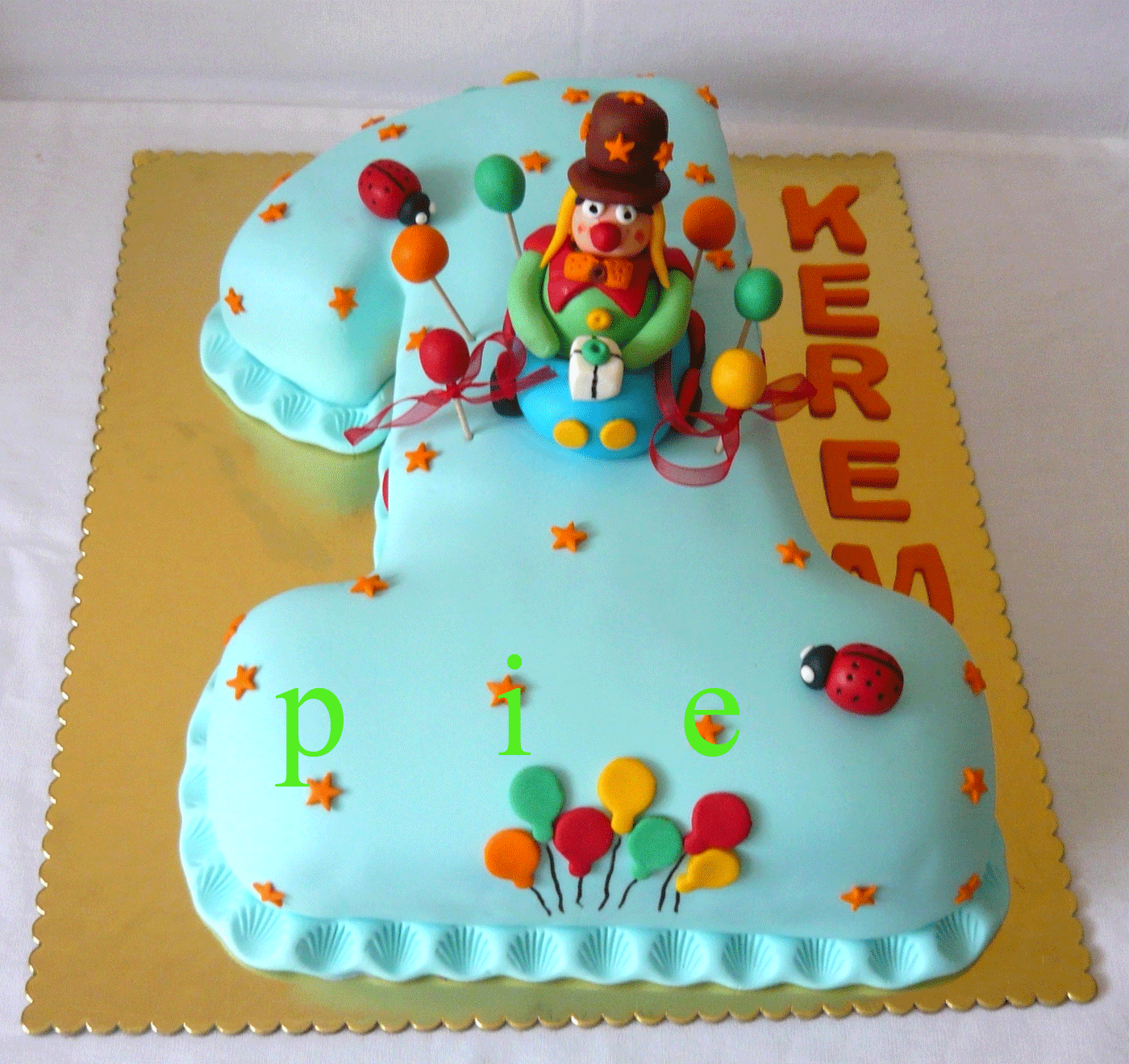 Pie Kurabiye KEREM�İN 1 YAŞ PASTASI