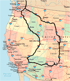 Travel Map New Mexico Trip