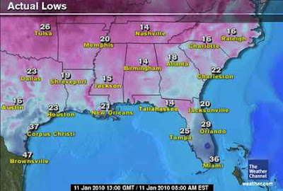 >Amazing Florida and Tropical Cold (record and near all-time record cold)