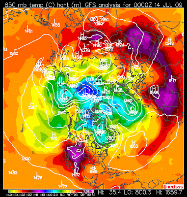 >Broadscale Heating of Earth showing as we enter traditionally hottest period for Northern Hemisphere