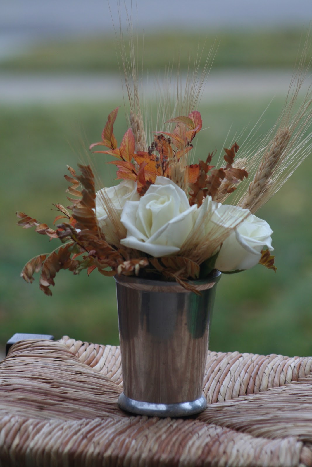 design dump fall flower arrangement on the cheap