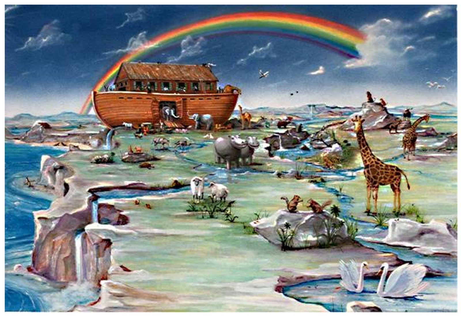 Ной 3 д. Всемирный потоп и Ноев Ковчег. Ной потоп Ковчег. Картина Эдварда Хикса Ноев Ковчег.