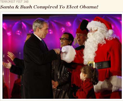 Bush Santa terrorist fist jab