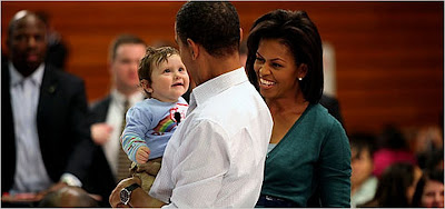 Obamas and a baby