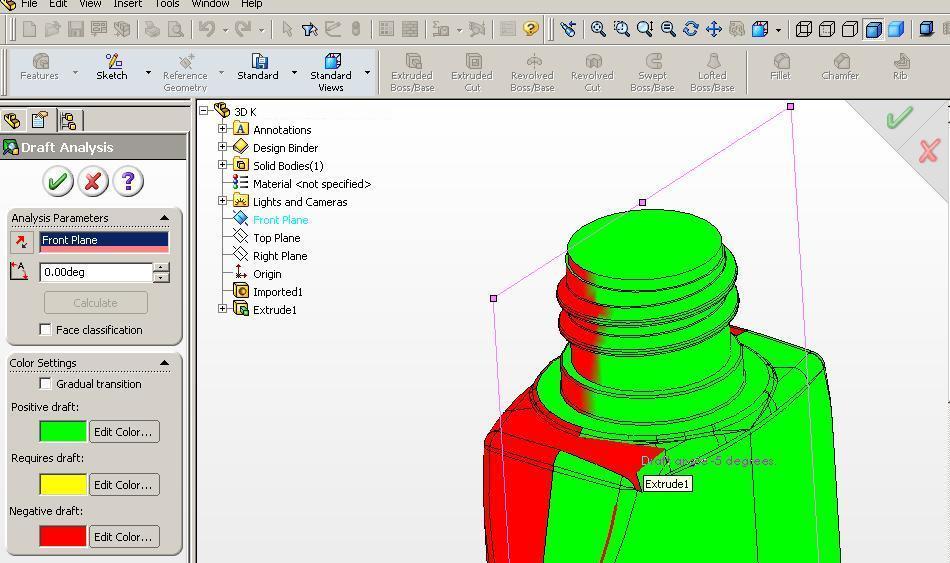 Solidworks draft analysis SOLIDWORKSAUTOCADUNIGRAPHICS DESIGN