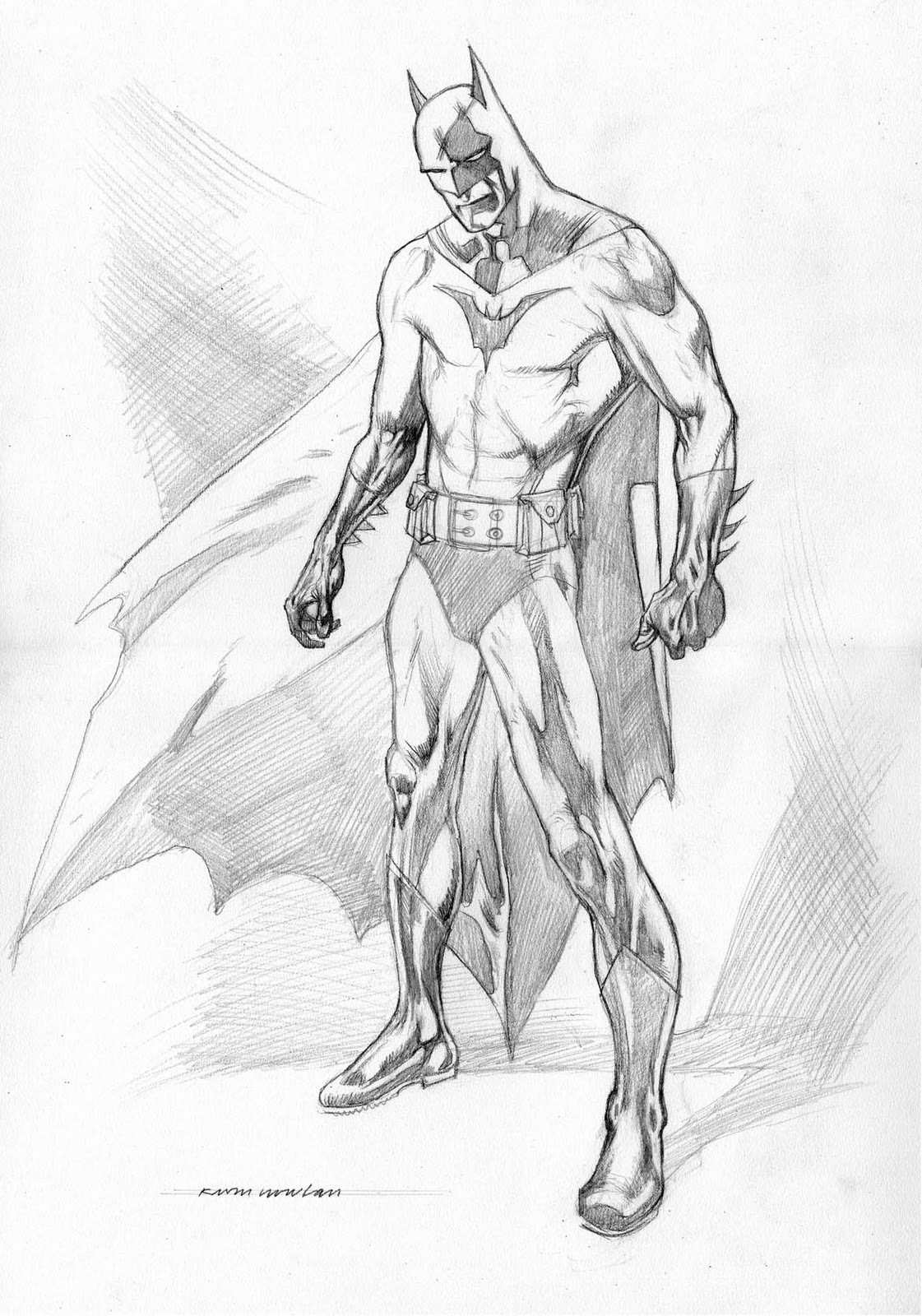 batman pencil drawing