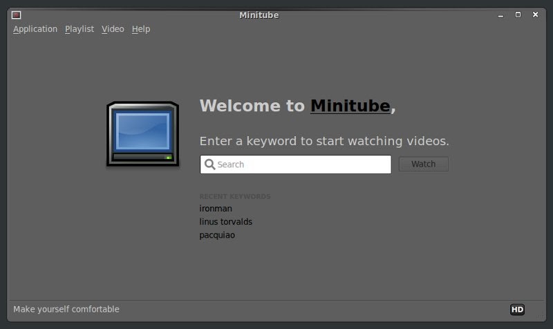 Минитубе. Minitube. Youtube client
